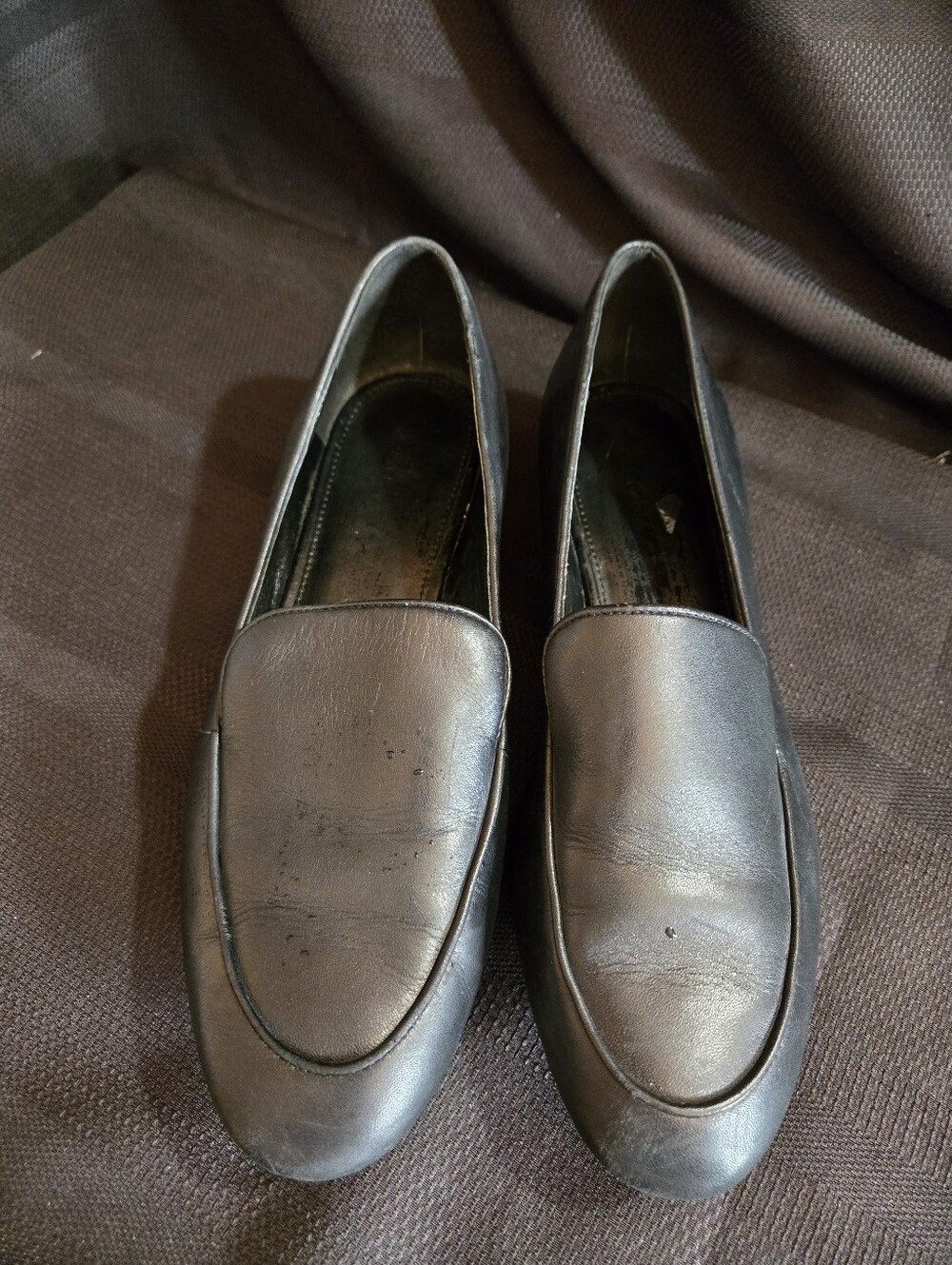 Michael Kors Classic Black Leather Womens Slip-On Loafers